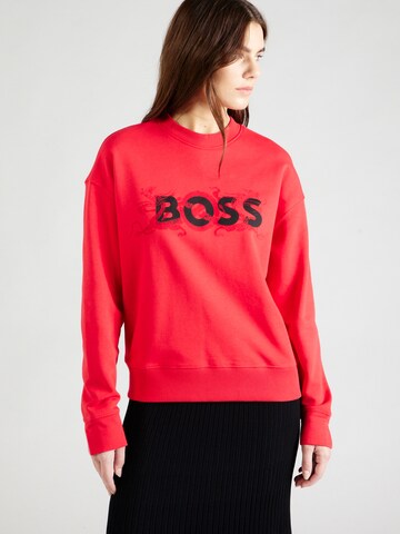 BOSS Sweatshirt 'Econa' in Rood: voorkant