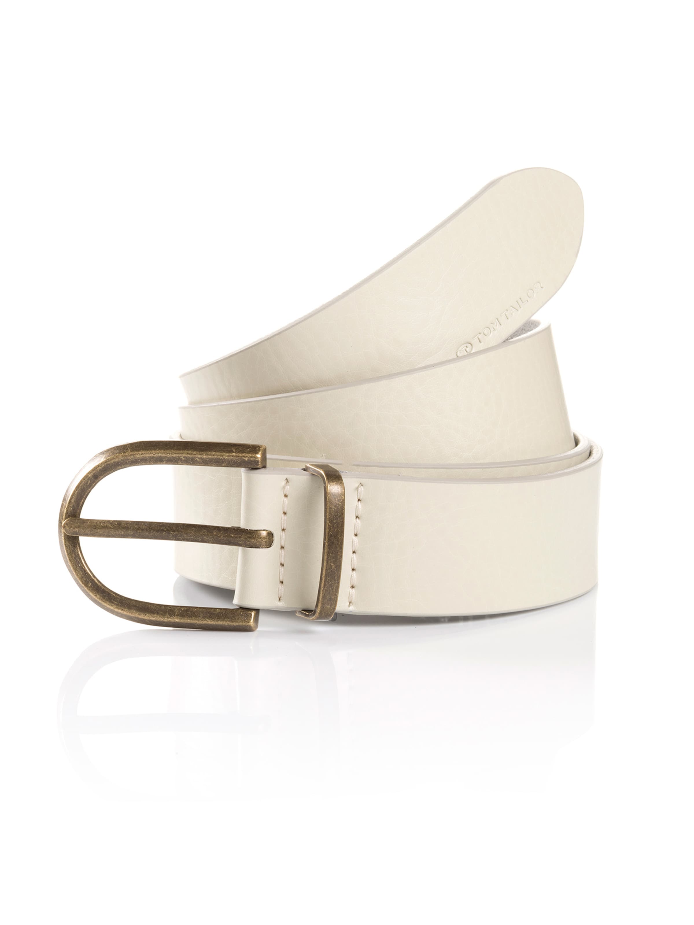 TOM TAILOR Ремень 'SYLKE' в Белый: спереди