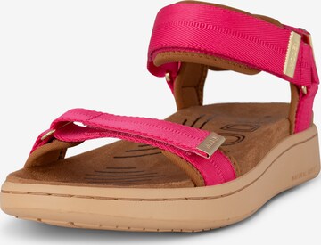 WODEN Sandal 'Line' in Brown: front