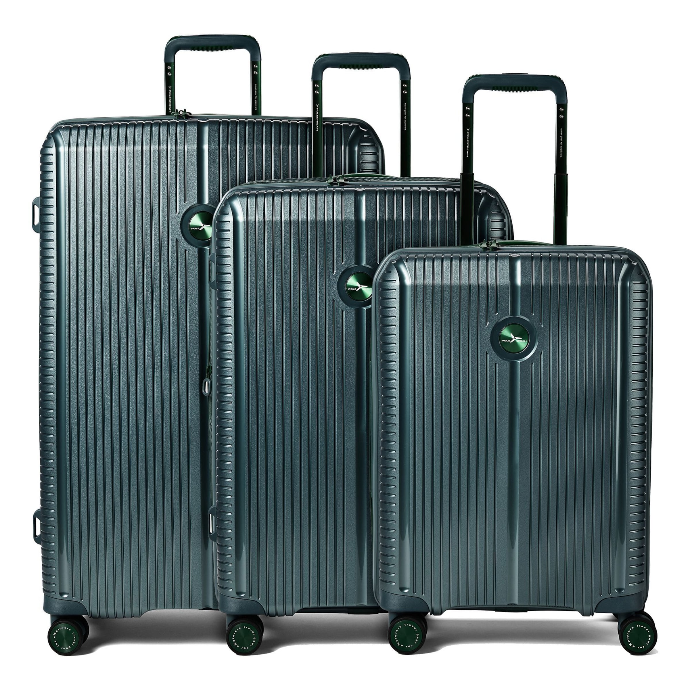 Polestream (STRZ) Suitcase Set 'Paris' in Green: front