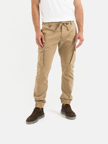 CAMEL ACTIVE Tapered Cargo Pants in Beige: front