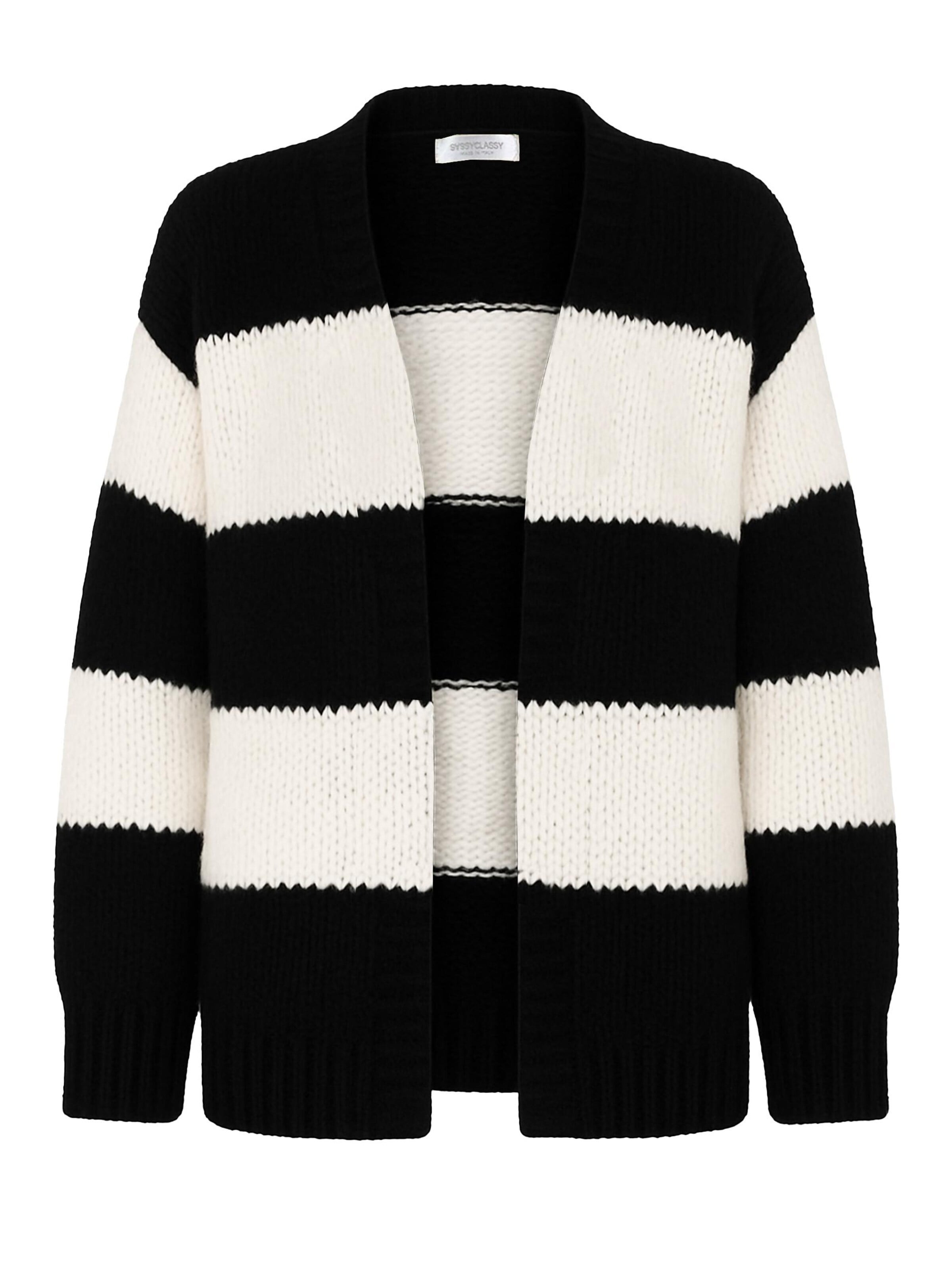 SASSYCLASSY Oversized cardigan in Black: front
