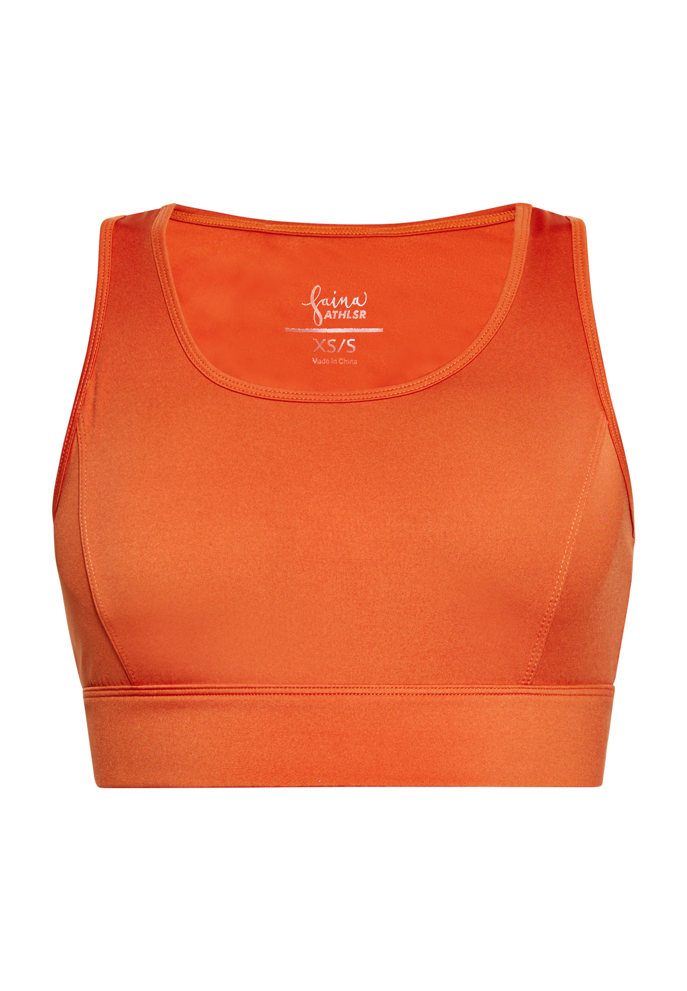faina Athlsr Õlapaelteta topp Spordirinnahoidja, värv oranž: eest vaates