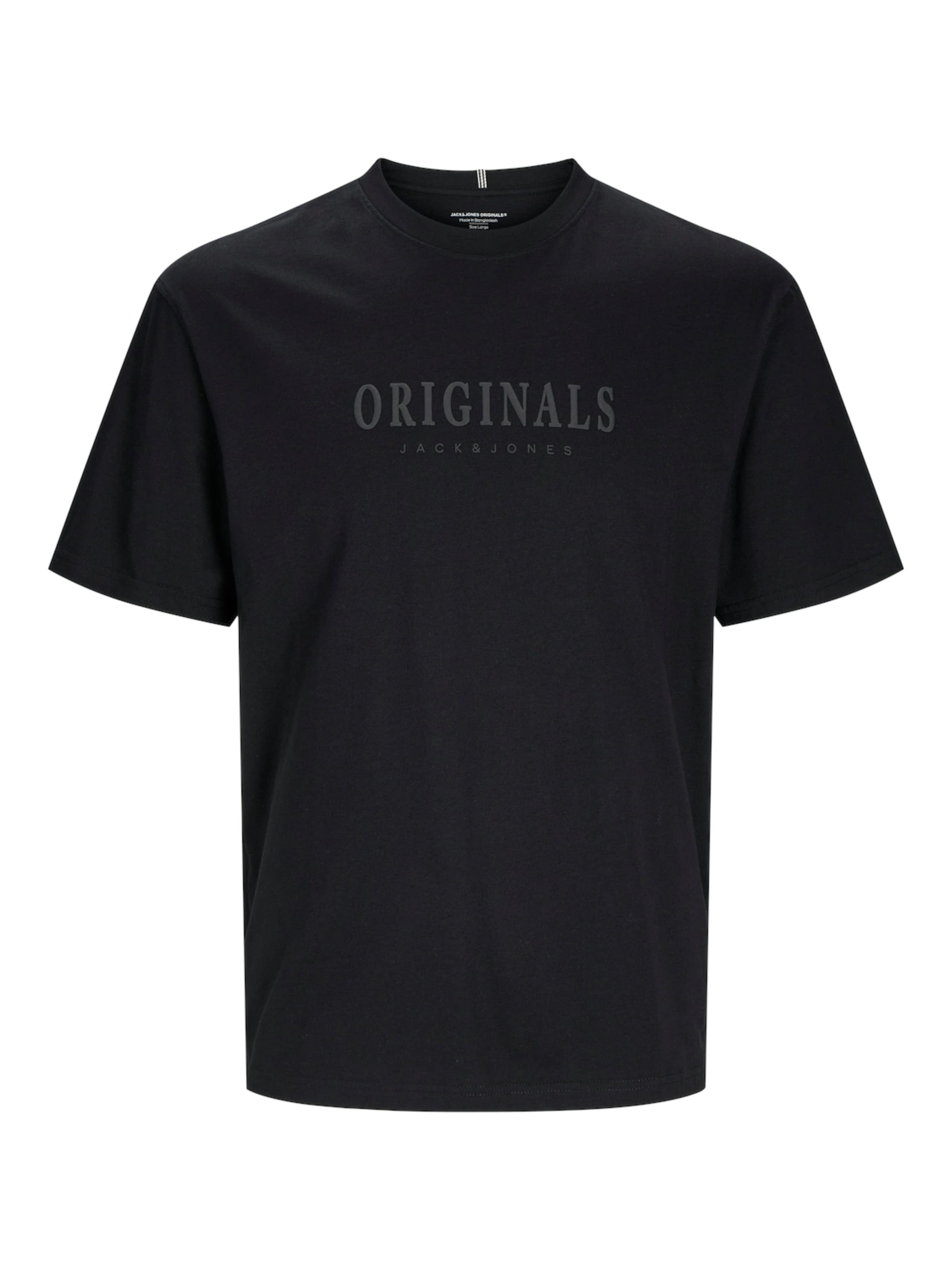JACK & JONES - Camiseta 'JORFrederiksberg' en negro: frente