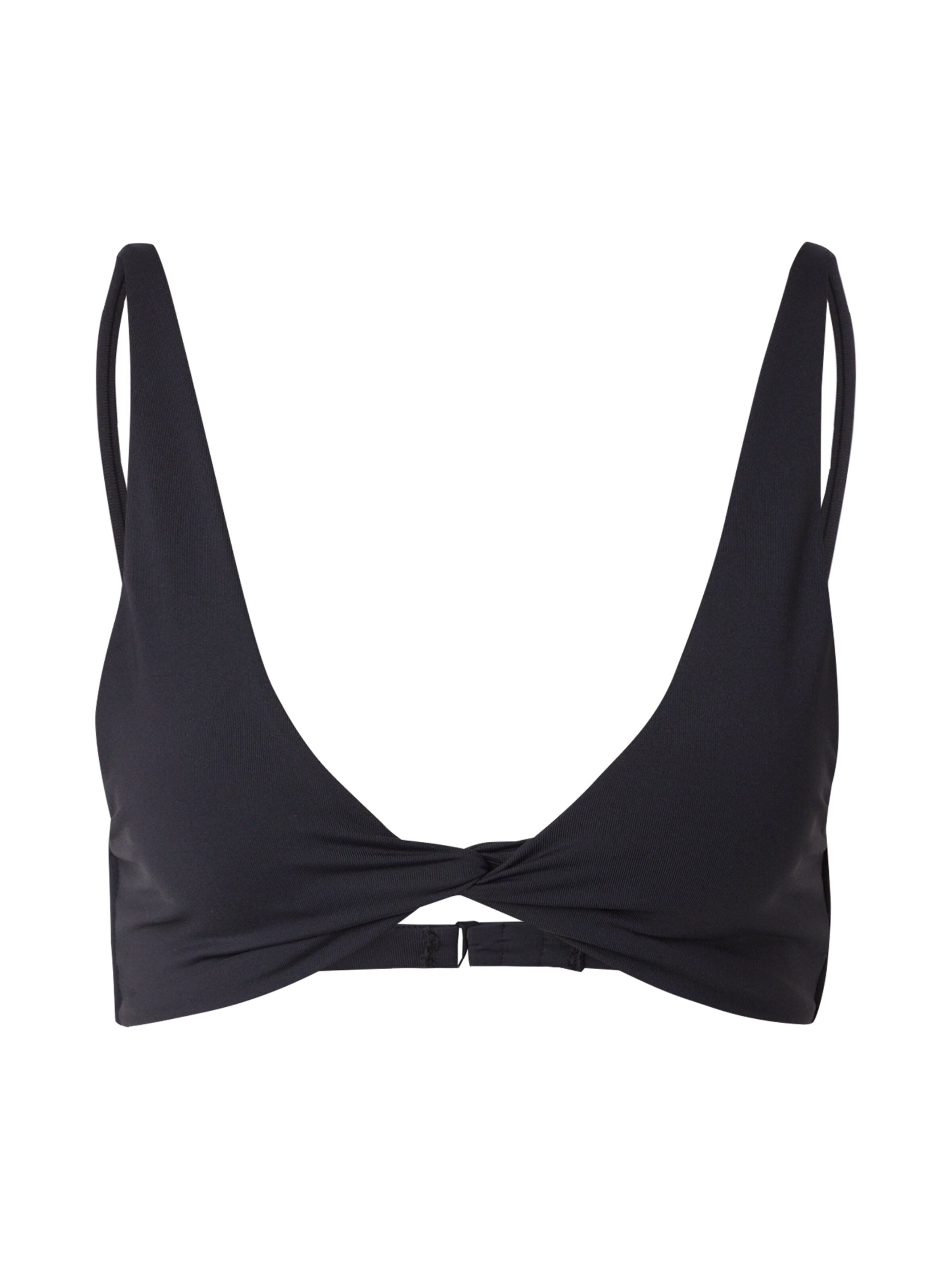 Samsøe Samsøe Сутиен с триъгълни чашки Горнище на бански 'Sacara' в черно: отпред