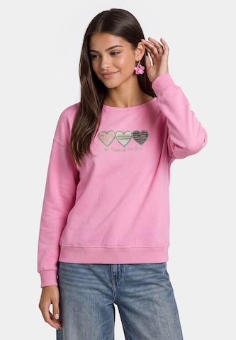 Sweat-shirt MYMO en rose : devant