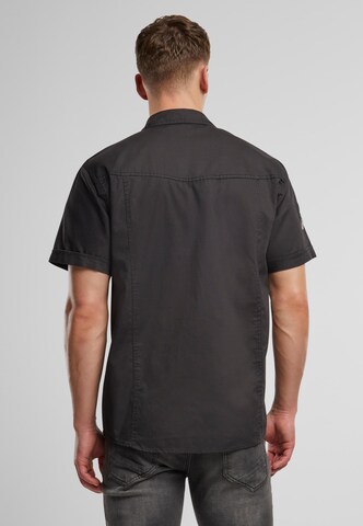 Brandit Regular fit Button Up Shirt 'Luis' in Black