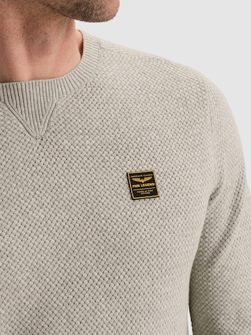 PME Legend Sweater 'Pullover in 100% cotton with crewneck' in Grey