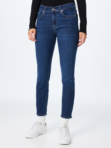 Coupe slim Jean 7 for all mankind en bleu : devant