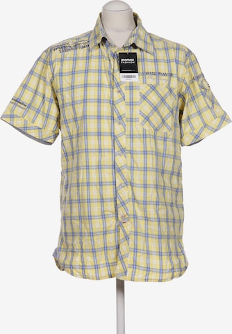 CAMP DAVID Button Up Shirt in M in Yellow: front