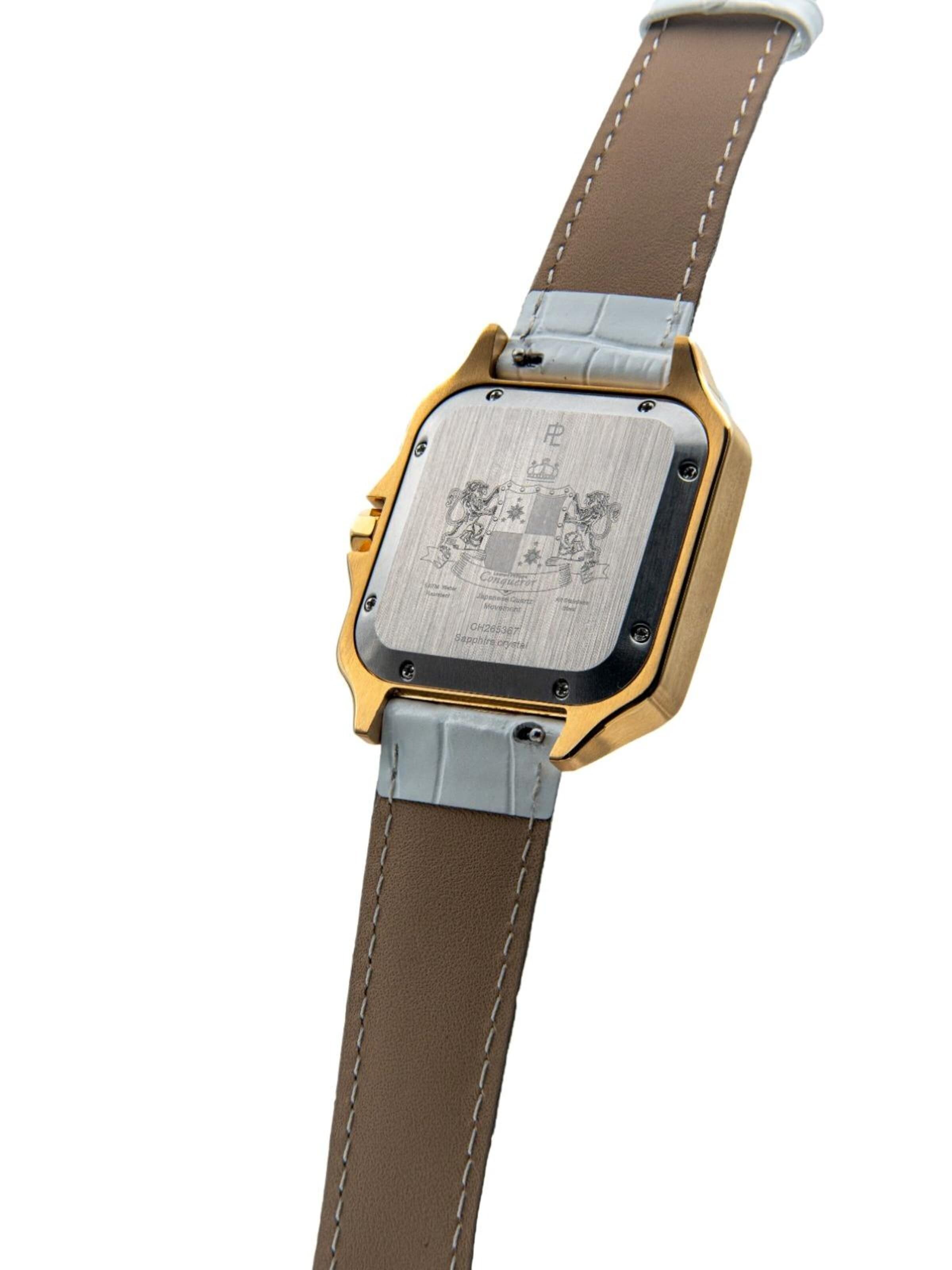 Laurent Philippe - Reloj analógico 'Conqueror The Golden Eye – Bianco Bianco' en blanco