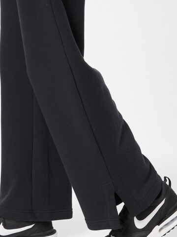 NIKE Wide leg Trousers 'Phoenix Fleece' in Black