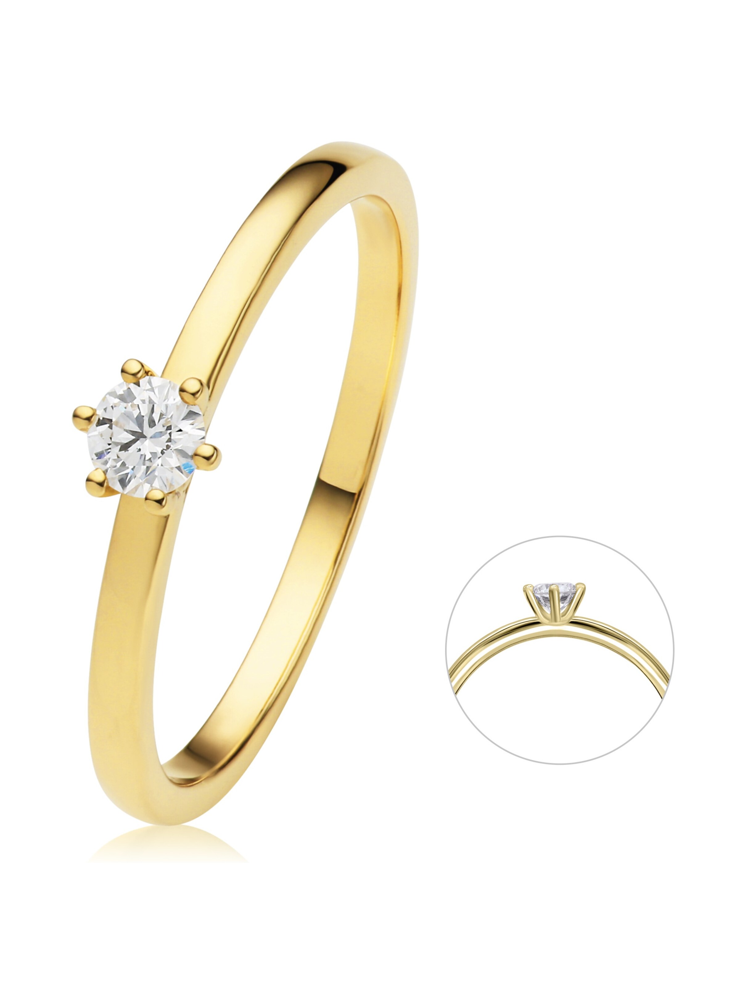 ONE ELEMENT Ring '6er-Krappe' in Gold