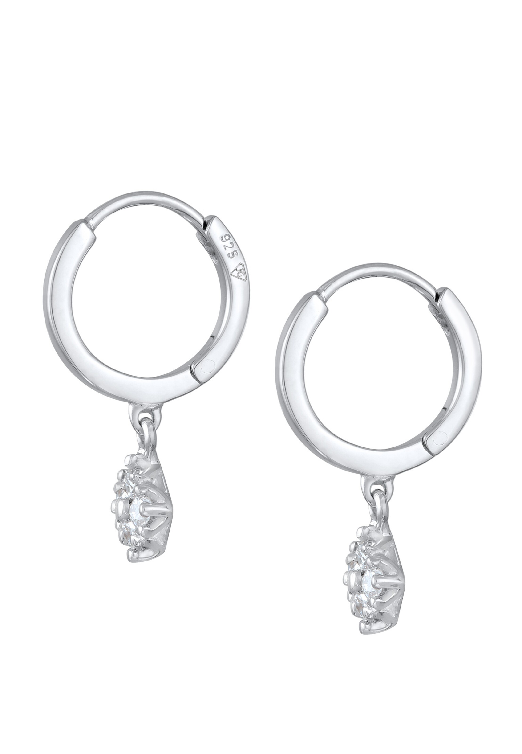 Boucles d'oreilles 'Viereck' Elli DIAMONDS en argent