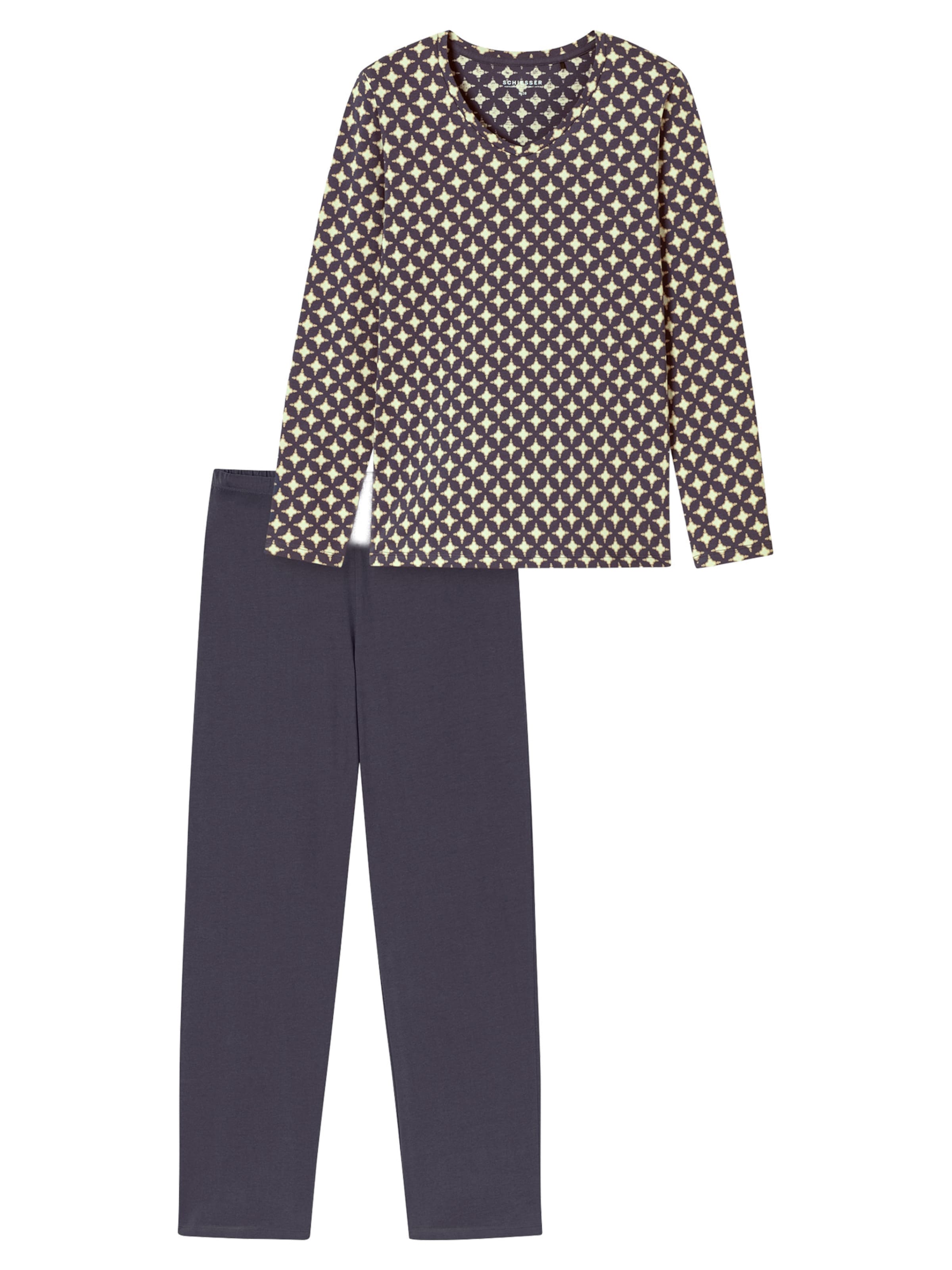 SCHIESSER Pyjama in Lila: voorkant