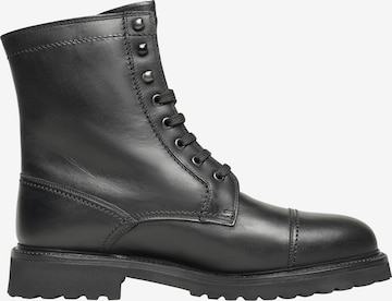 Henry Stevens Lace-Up Boots 'Barkley' in Black