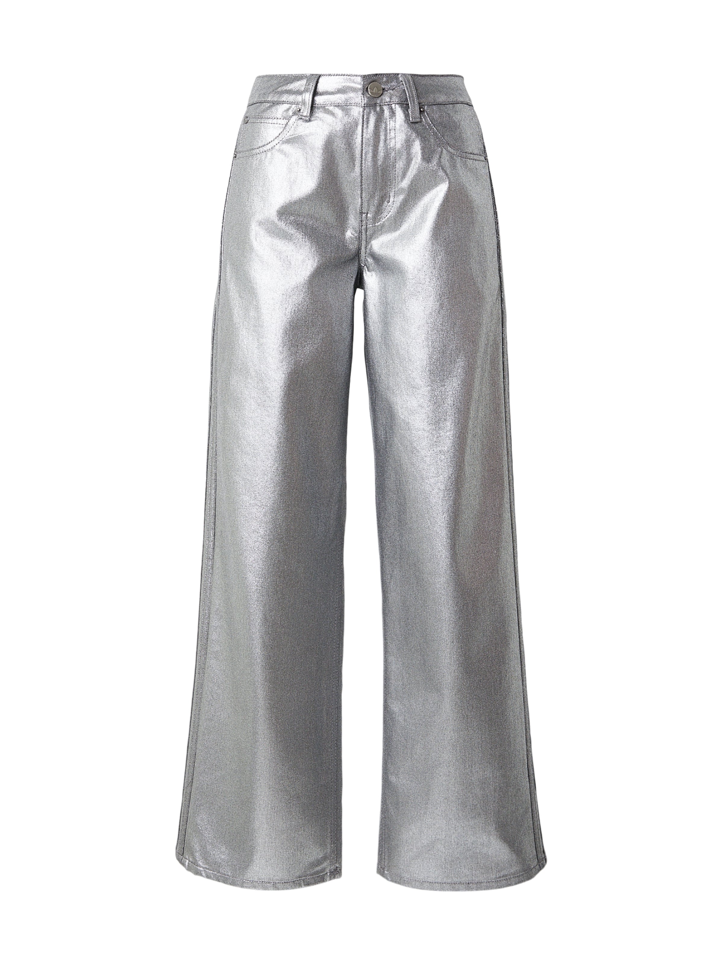 ADIDAS ORIGINALS Szeroka nogawka Jeansy 'FIREBIRD' w kolorze srebrny: przód