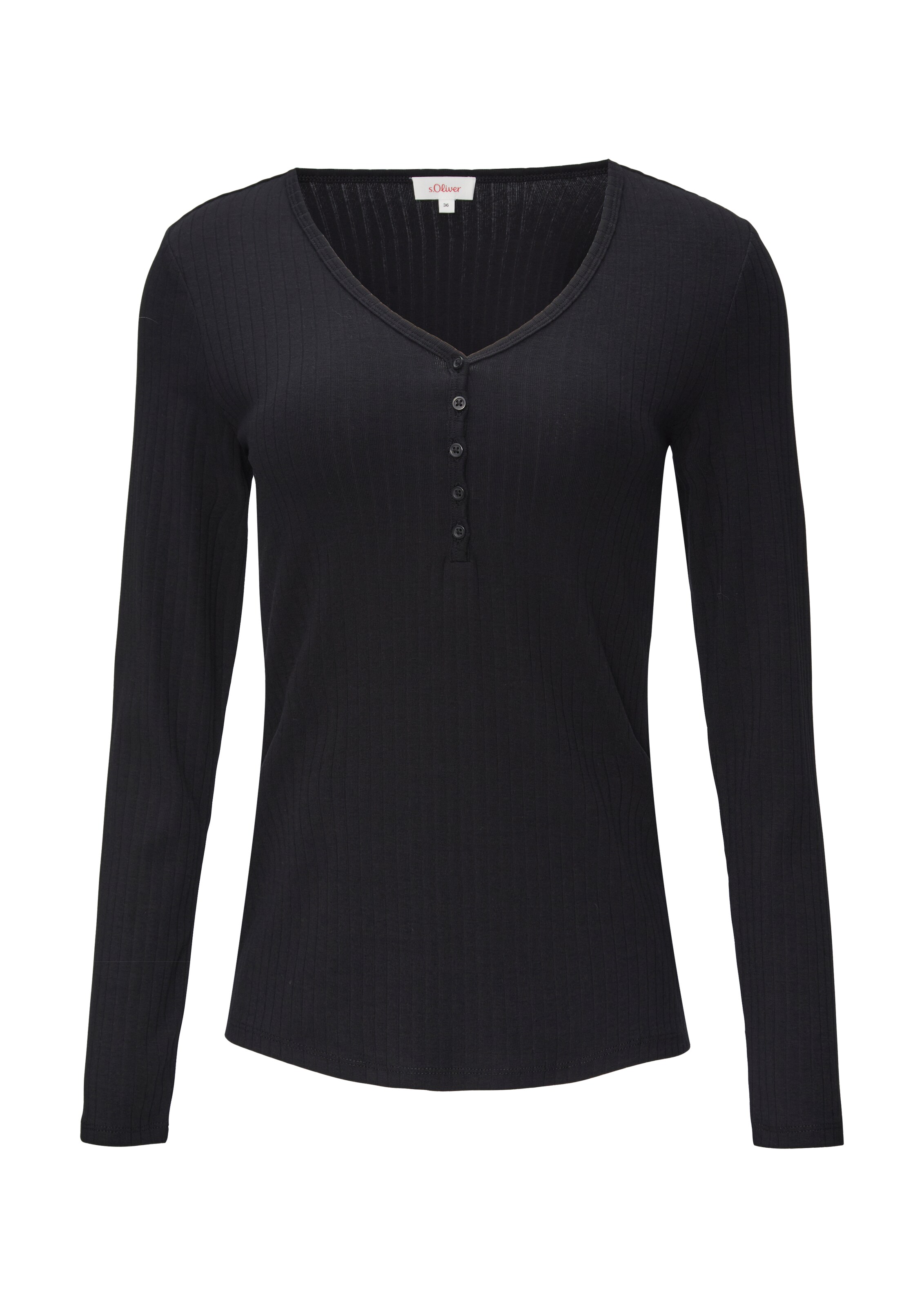 s.Oliver Shirt in Zwart: voorkant