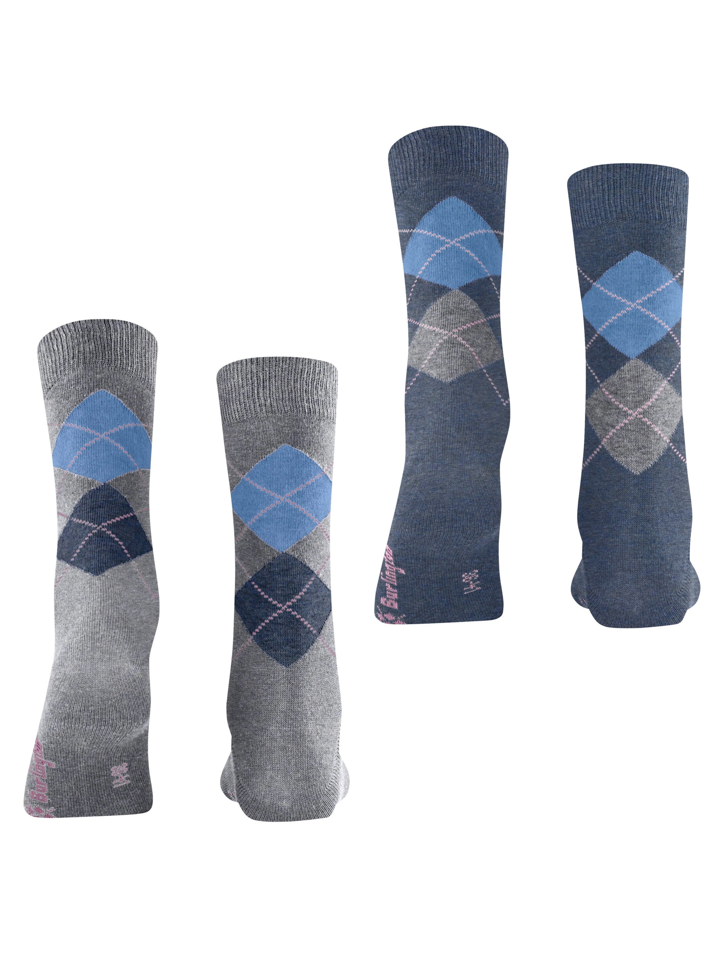 BURLINGTON Socks 'Everyday Argyle' in Grey
