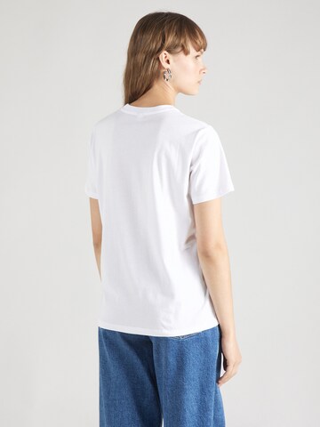 Iriedaily - Camisa 'Line Blossom' em branco