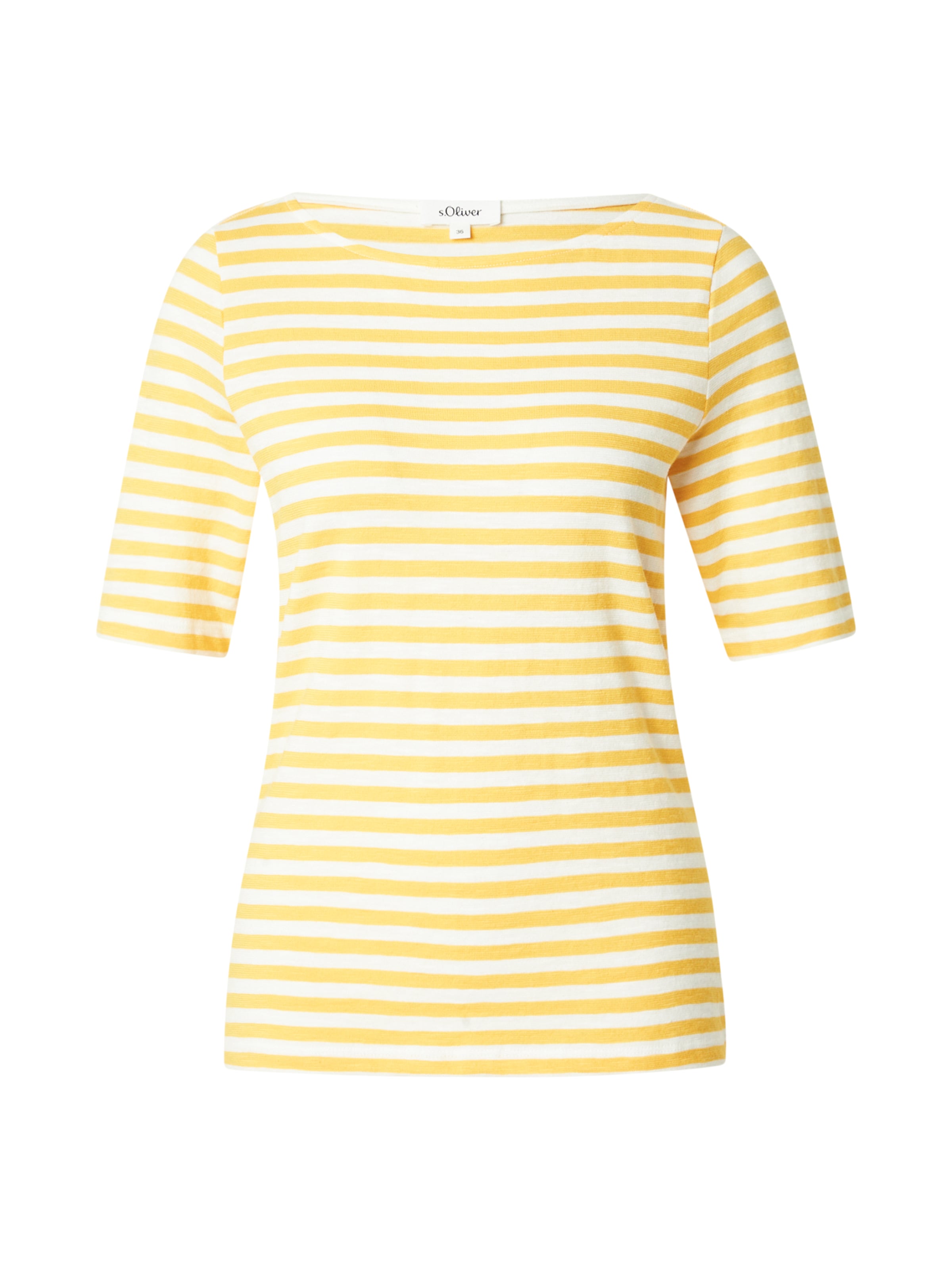 s.Oliver Μπλουζάκι σε κίτρινο: μπροστά