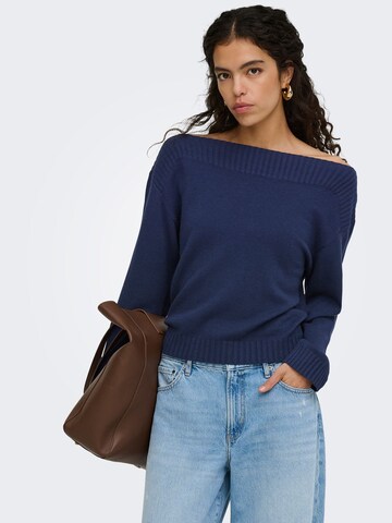 Pull-over 'KATIA ' ONLY en bleu : devant