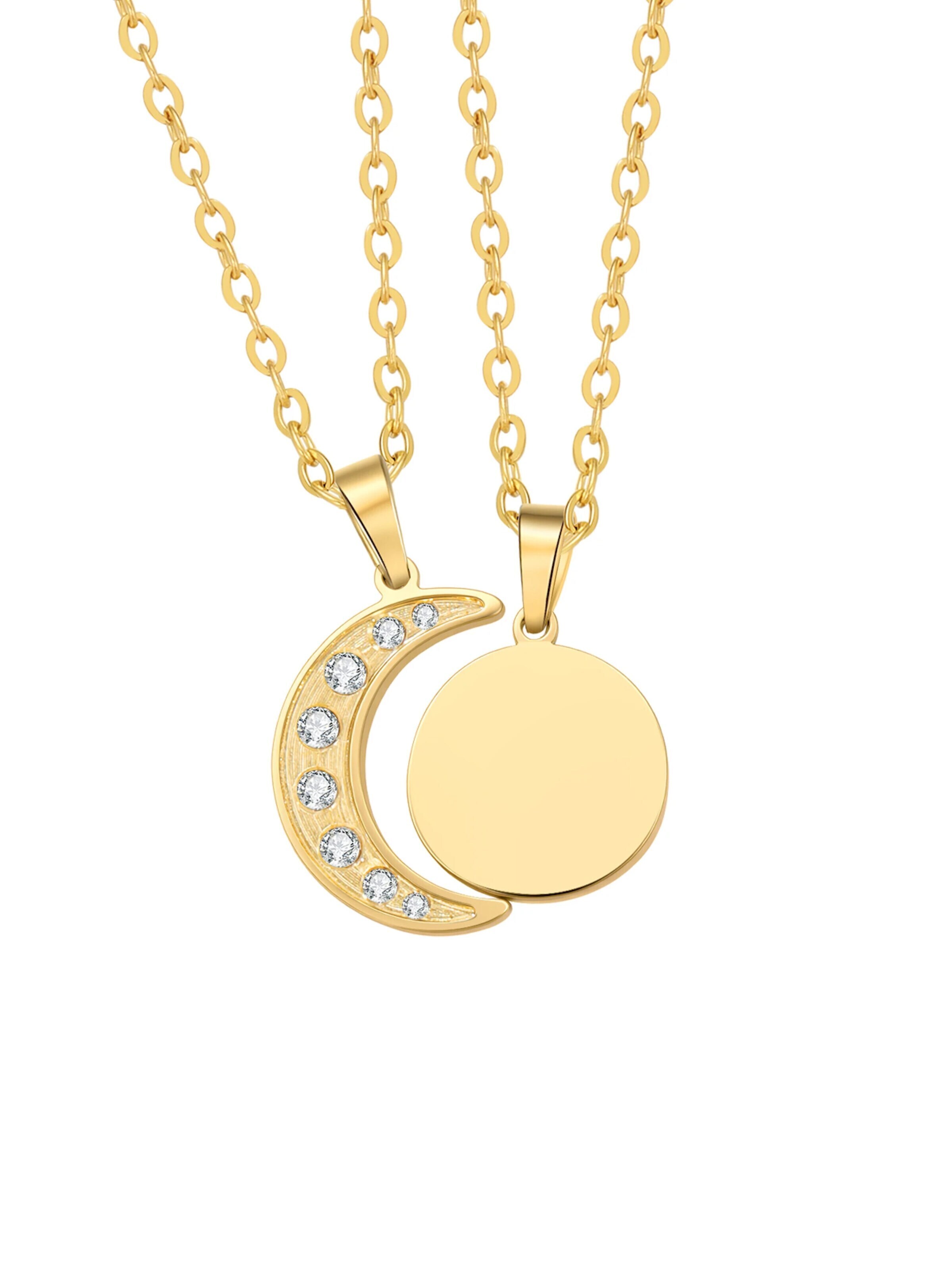 Chaîne 'Connected Sun & Moon' Hey Happiness en or