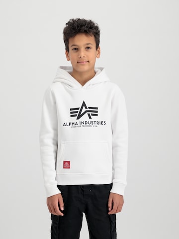 ALPHA INDUSTRIES Mikina – bílá: přední strana
