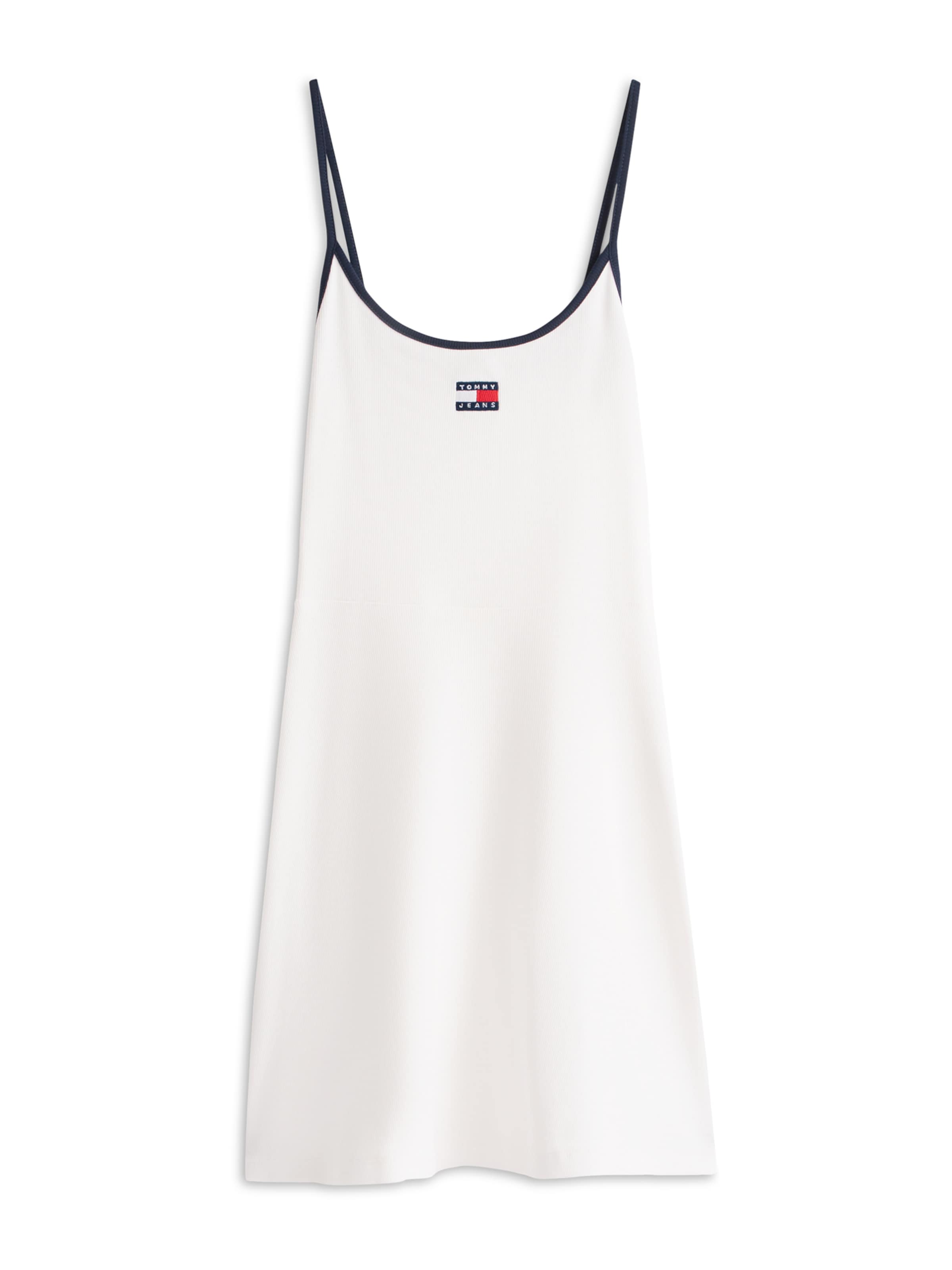 Tommy Jeans - Vestido de verano en blanco: frente