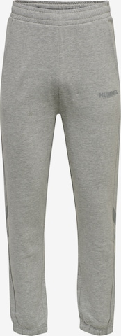 Hummel Tapered Workout Pants in Grey: front