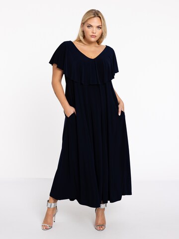YOEK Dress in Blue: front