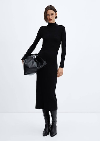 MANGO Knitted dress in Black