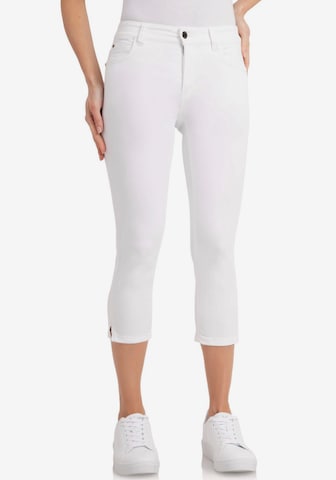 wonderjeans Skinny Jeans in White: front