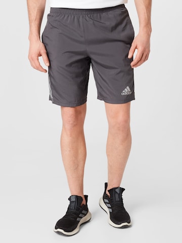 ADIDAS SPORTSWEAR Regular Workout Pants 'Own the Run' in Grey: front