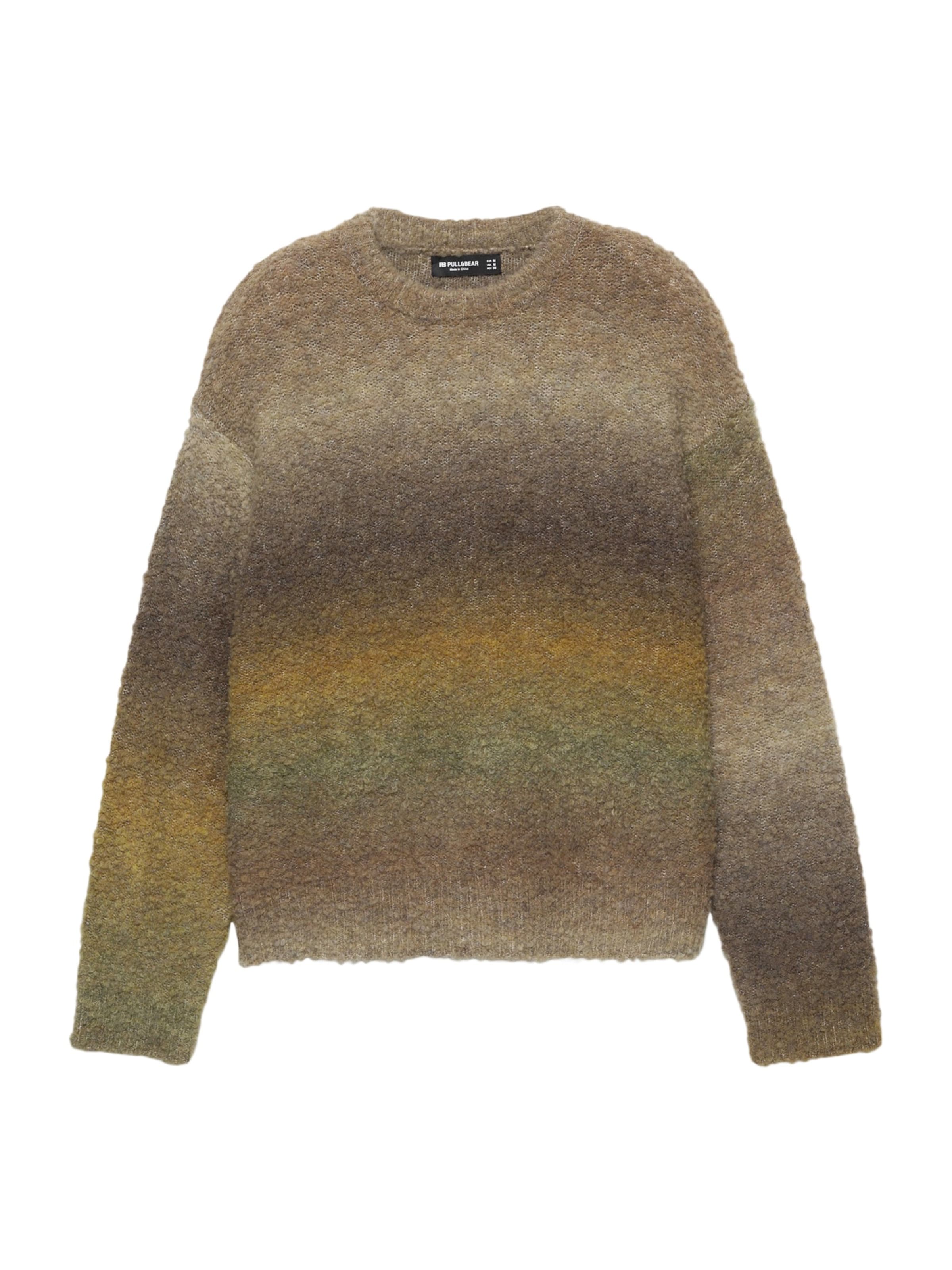 Pull&Bear Sweter w kolorze brązowy / jasnobrązowy / khaki / oliwkowym, Podgląd produktu