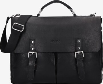 mano Document Bag 'Don Paolo' in Black: front