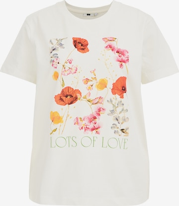 T-shirt WE Fashion en blanc : devant