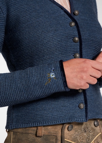 SPIETH & WENSKY Regular Knit Cardigan 'Malta' in Blue