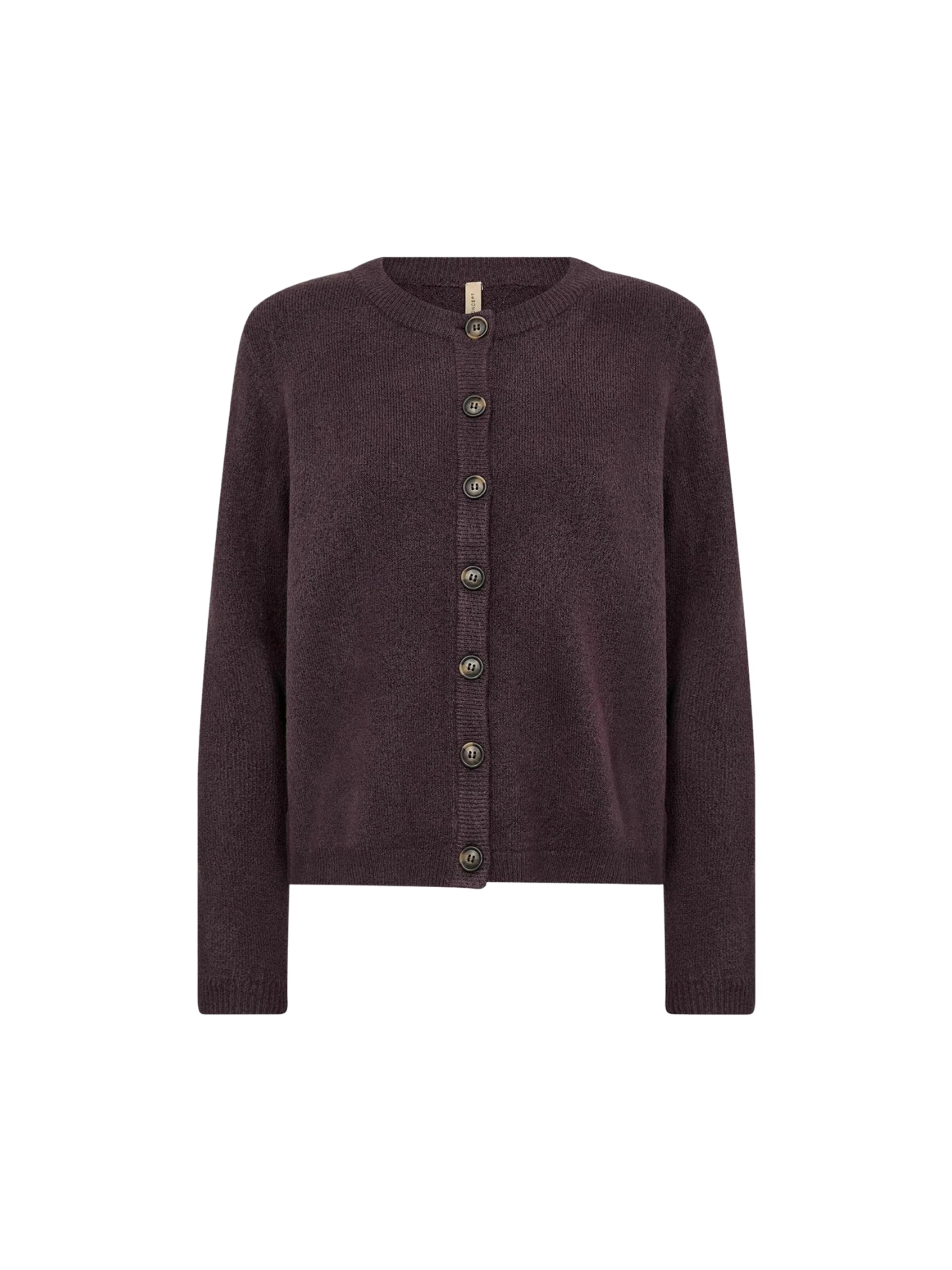 Soyaconcept Gebreid vest ' ORLEAN ' in Lila: voorkant