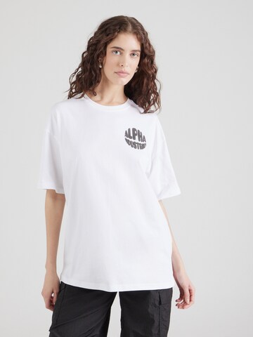 balta ALPHA INDUSTRIES Marškinėliai