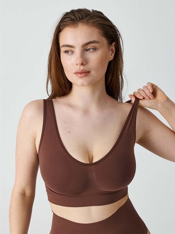 SNOCKS Bralette Shaping top in Brown: front