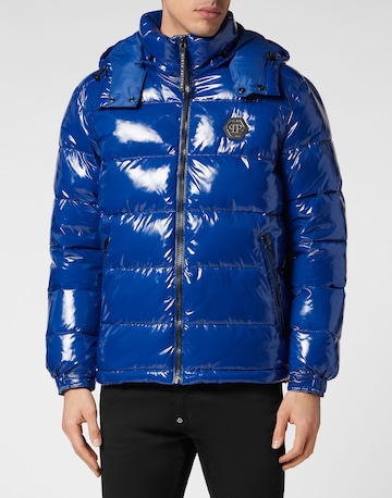 Philipp Plein Winterjacke 'Hexagon' in Blau: Vorderseite