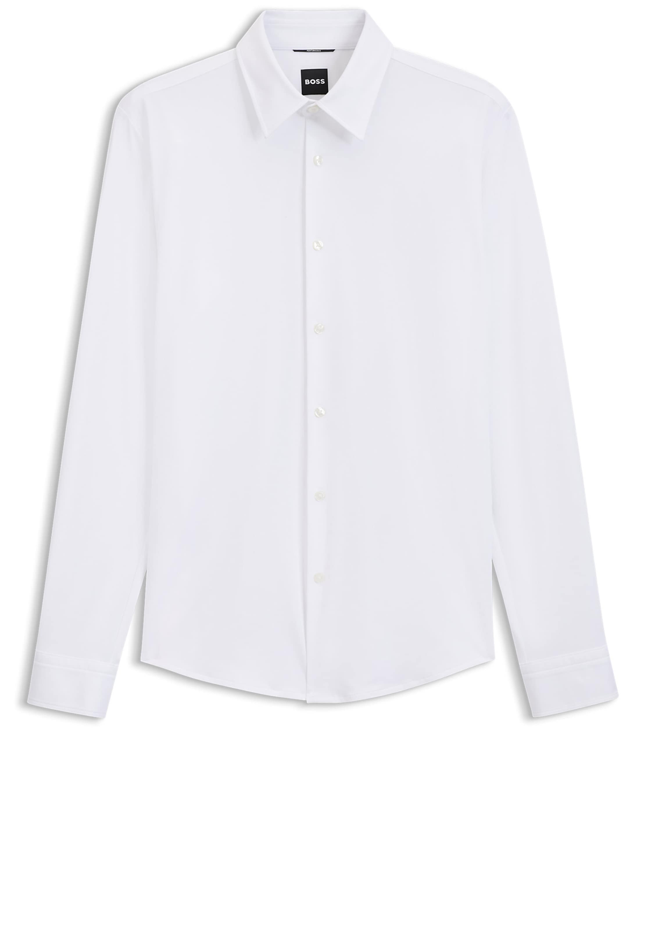 BOSS Slim Fit Hemd 'Roan' in Weiß: Vorderseite