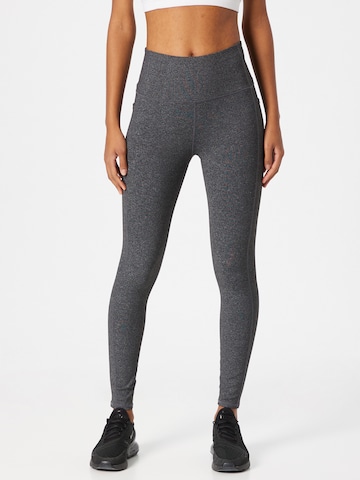 SKECHERS Skinny Sportbroek in Grijs: voorkant