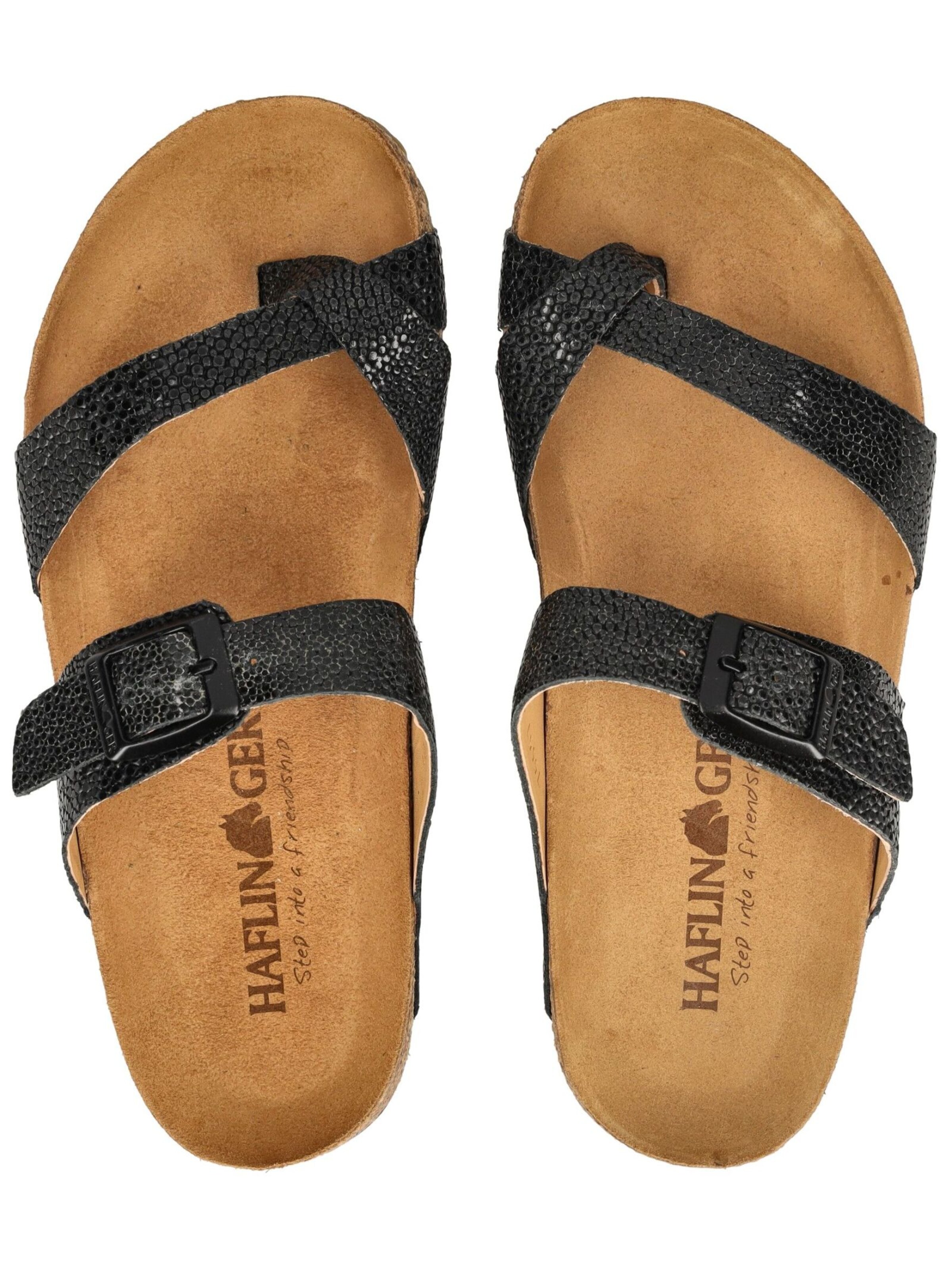 HAFLINGER T-bar sandals in Black