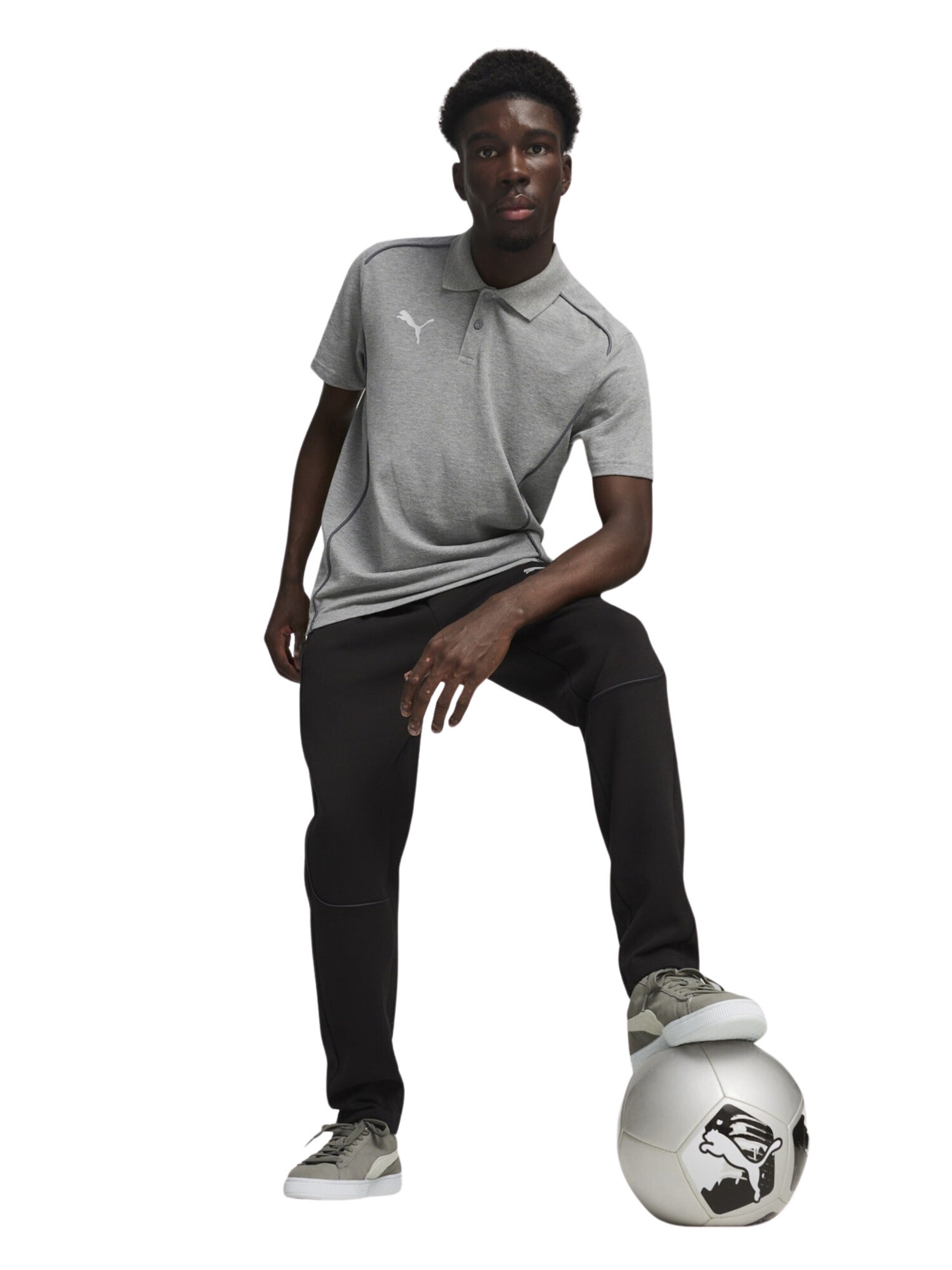 PUMA Regular Sporthose 'Team Final' in Schwarz