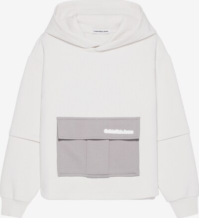 Calvin Klein Jeans Sweat en gris / blanc, Vue avec produit