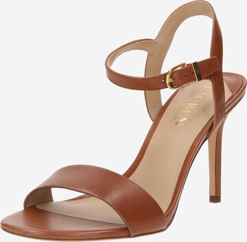 Lauren Ralph Lauren Sandalen met riem 'GWEN' in Bruin: voorkant