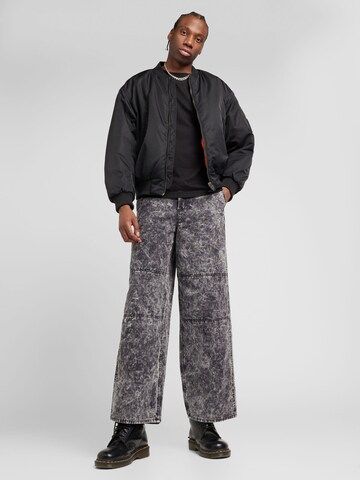 WEEKDAY Loose fit Trousers 'Micha' in Black