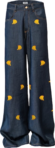 Pineapples Don't Have Sleeves Loosefit Farkut 'Are Bananas!' värissä sininen: etupuoli